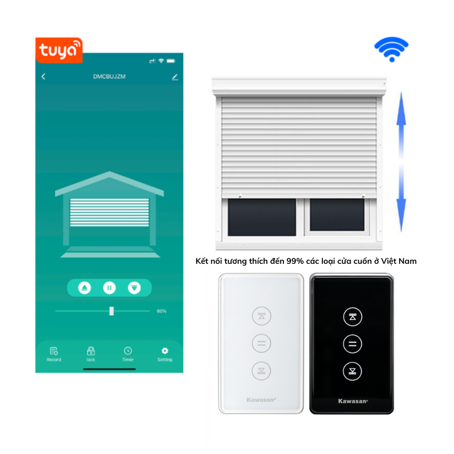 Có thể kết nối được với tất cả các dòng điện thoại qua App Tuya Smart