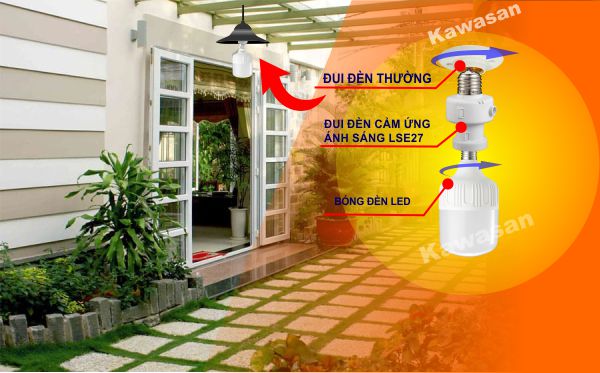 Đui đèn cảm ứng ánh sáng LSE27 – TIME