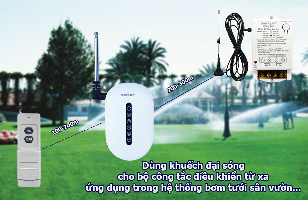 Chuyên dùng cho công tắc điều khiển từ xa cho hệ thống bơm tưới sân vườn