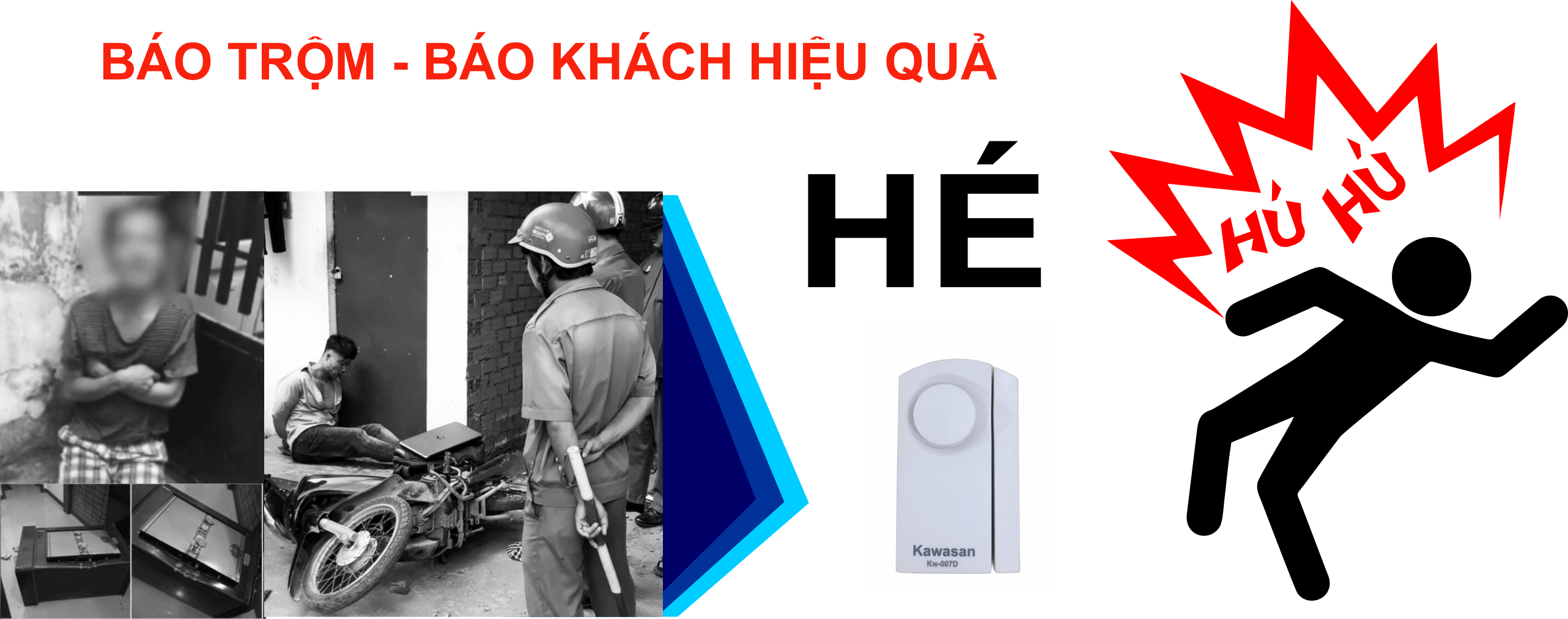 2 chế độ báo khách và báo trộm chỉ trong 1 thiết bị 007D