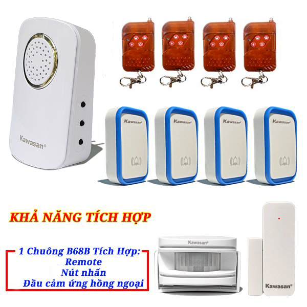 Khả năng tích hợp cao 5 Remote 4 nút nhấn và 4 đầu cảm ứng