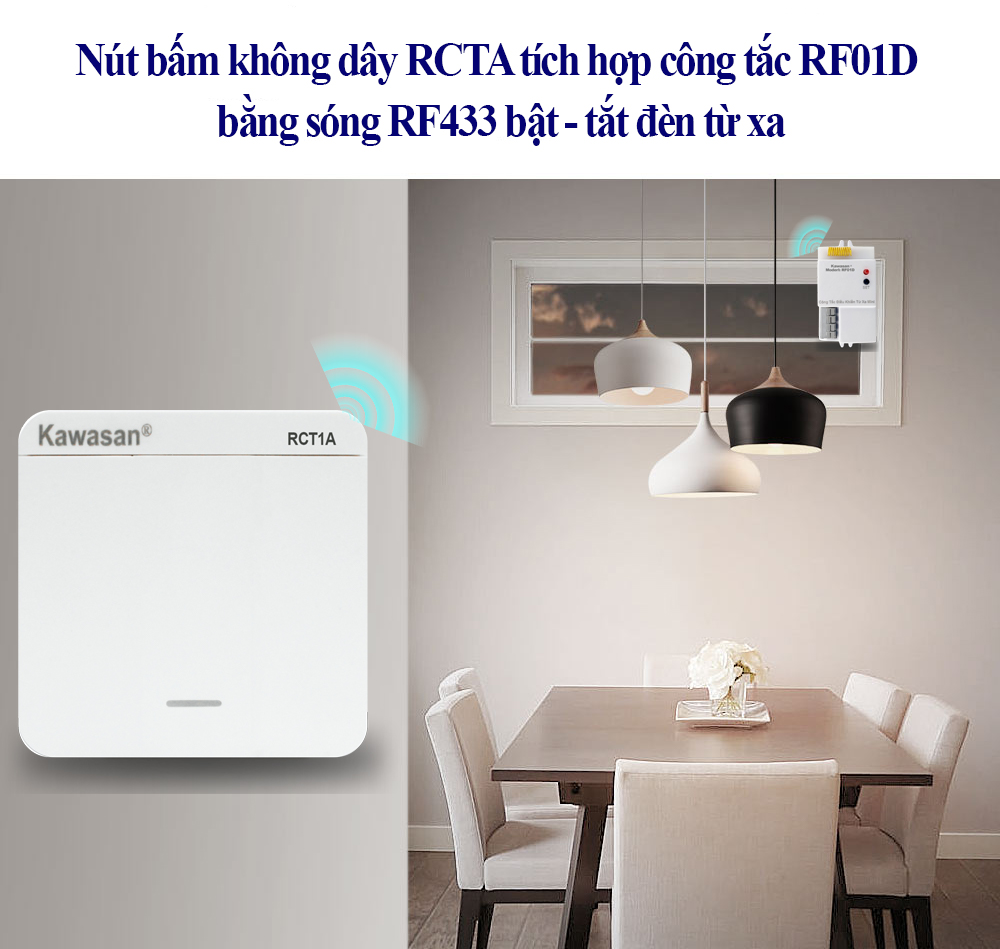 Sóng RF433 siêu nhạy xuyên vật cản tốt