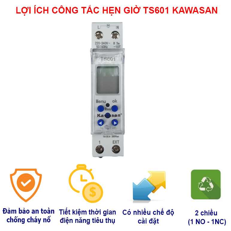 Lợi ích khi dùng công tắc hẹn giờ TS601 Kawasan