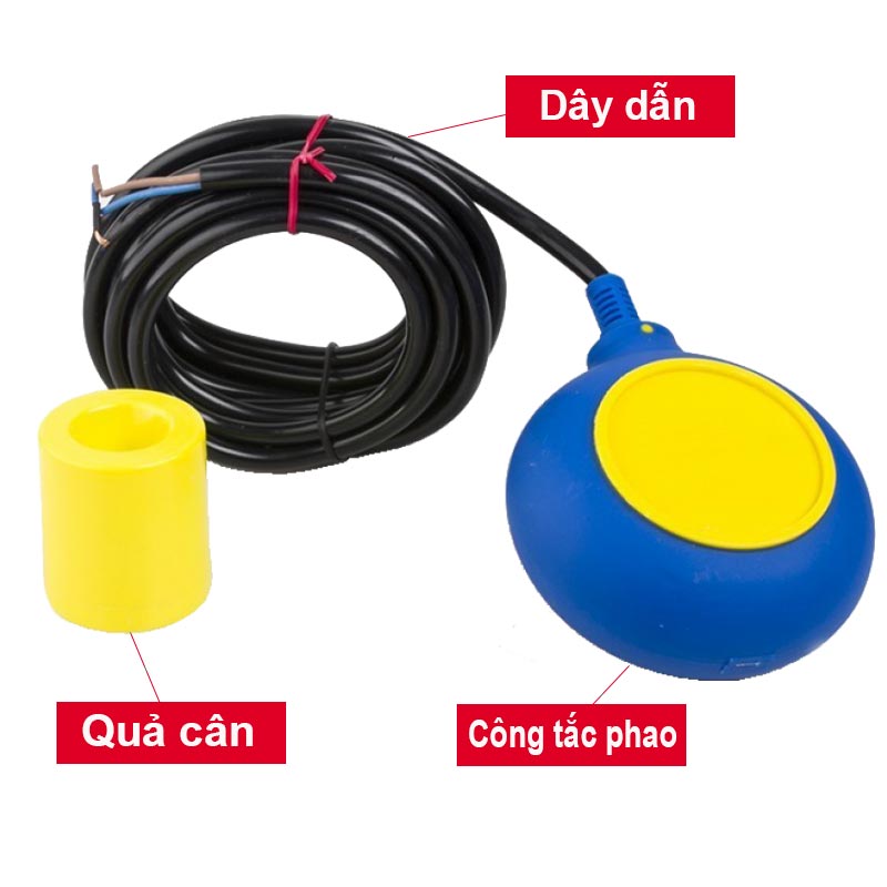 Cấu tạo chi tiết công tắc phao điện M15-3M