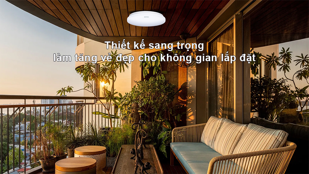 Đèn cảm biến ốp trần giúp tăng vẻ đẹp cho không gian lắp đặt