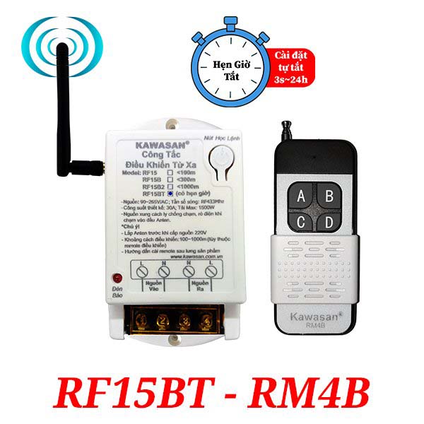 Công tắc điều khiển từ xa có hẹn giờ tắt RF15BT