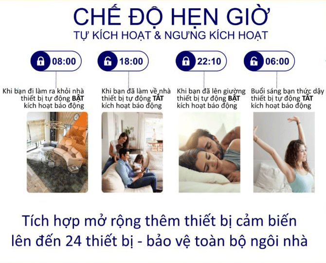 Chế độ hẹn giờ tiện dụng thông qua App Kawa Smart