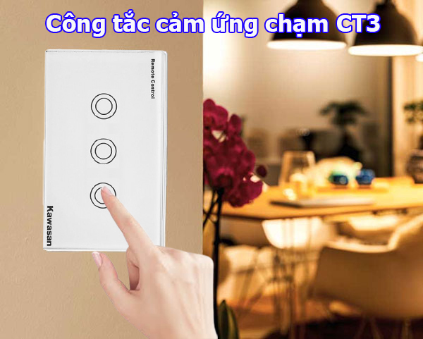 Cảm ứng chạm nhanh nhạy, có vòng led hiển thị trạng thái