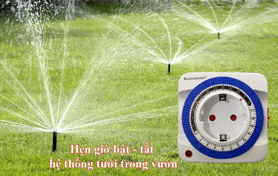 Hẹn giờ bật – tắt hệ thống tưới cây trong vườn