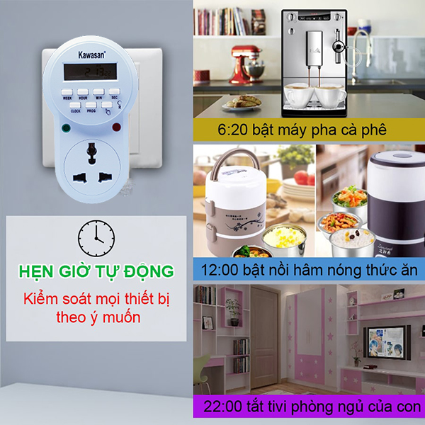 Ổ cắm hẹn giờ điện tử SG36