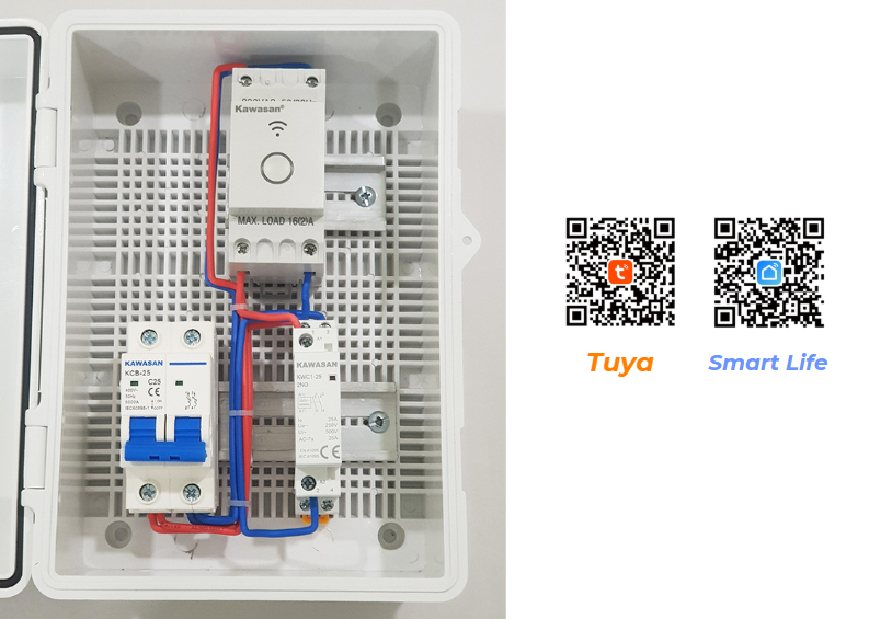 Tủ Điều Khiển Từ Xa, Công Suất Cao CB20A-WIFI-25A, 63A