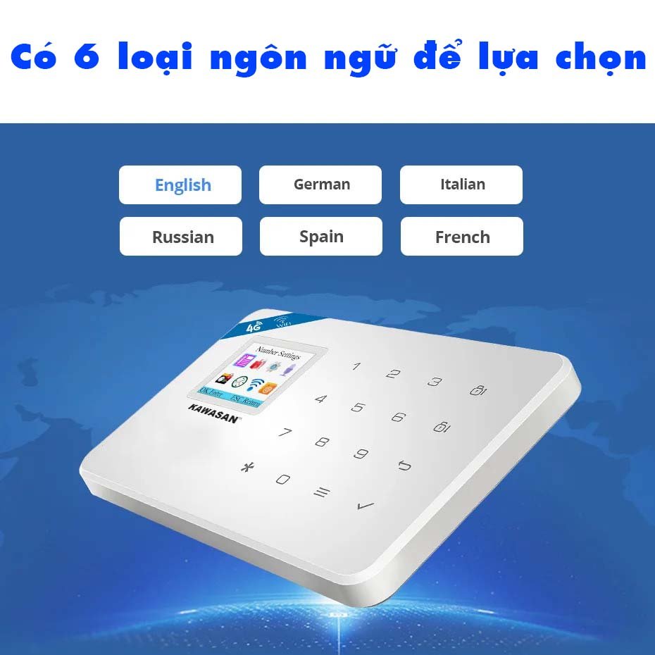 Có 6 loại ngôn ngữ để lựa chọn