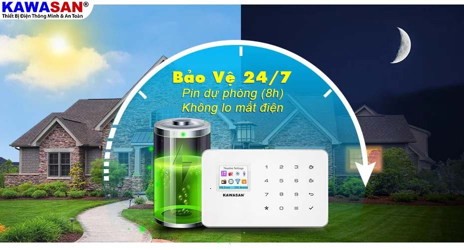 Có Pin dự phòng trong 4-8h, khi mất điện khẩn cấp trung tâm vẫn hoạt động