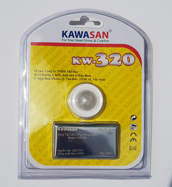 Công Tắc Cảm Ứng Hồng Ngoại Âm Trần KW-320