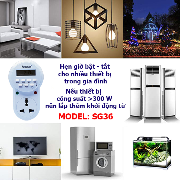 Ổ Cắm Hẹn Giờ Điện Tử SG36