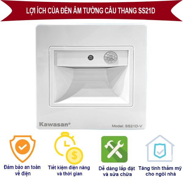 Lợi ích của đèn âm tường cầu thang SS21D