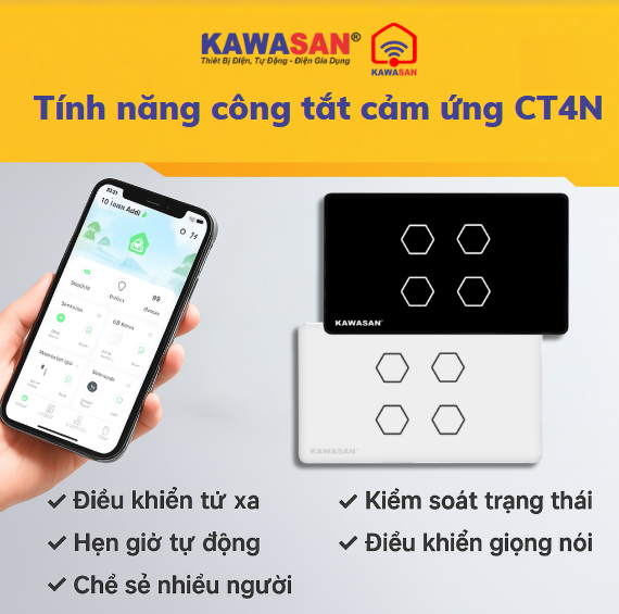 Công tắt thông minh CT4N - WIFI