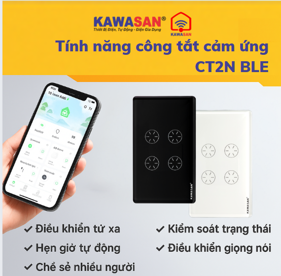 Tính tăng của công tắt thông minh BLE 