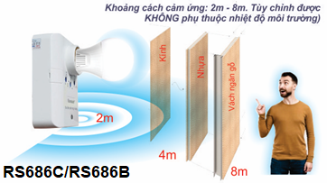 Đui đèn cảm ứng RS686B và RS686C