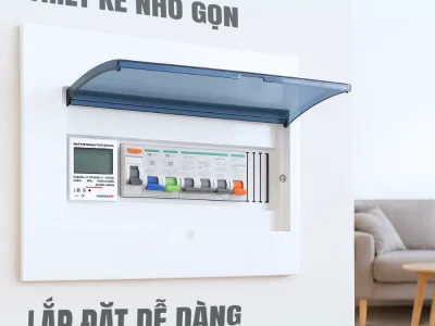 Đồng hồ điện năng MPM5 lắp âm tủ điện âm tường gọn gàng
