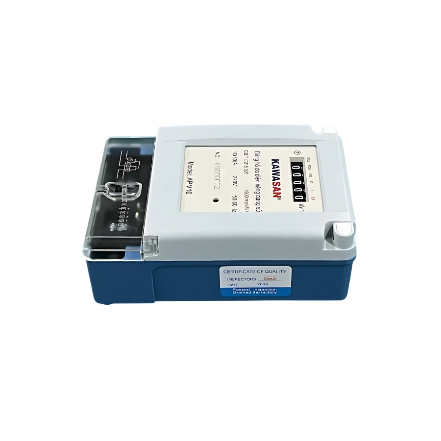 Đồng hồ đo điện năng 1 pha APM10 Kawasan nhìn từ bên hông