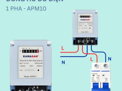 Thông số kỹ thuật Đồng hồ đo điện năng 1 pha APM10 Kawasan