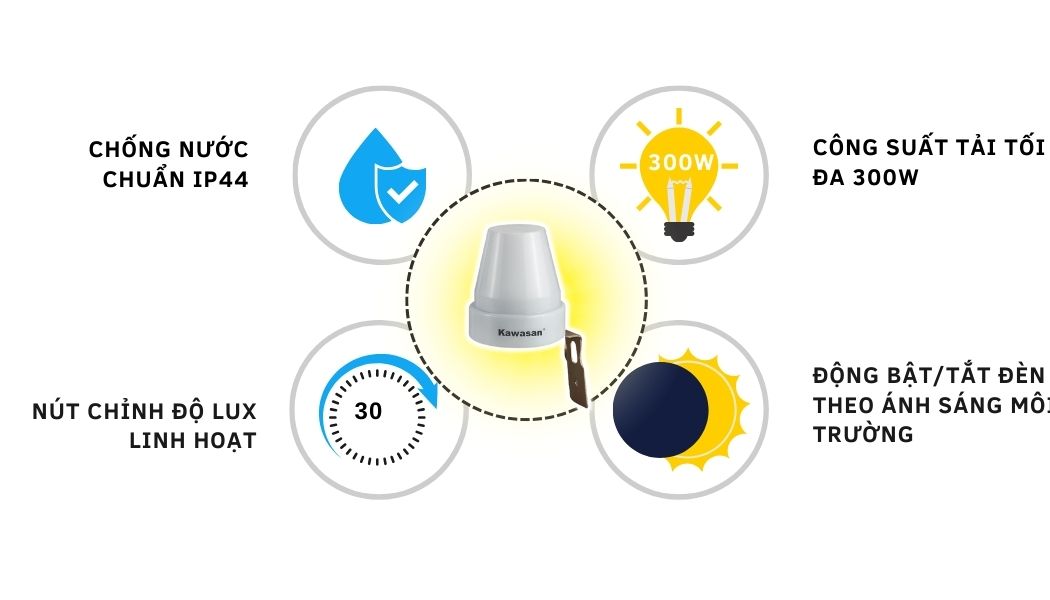 công tắc đèn cảm ứng ánh sáng