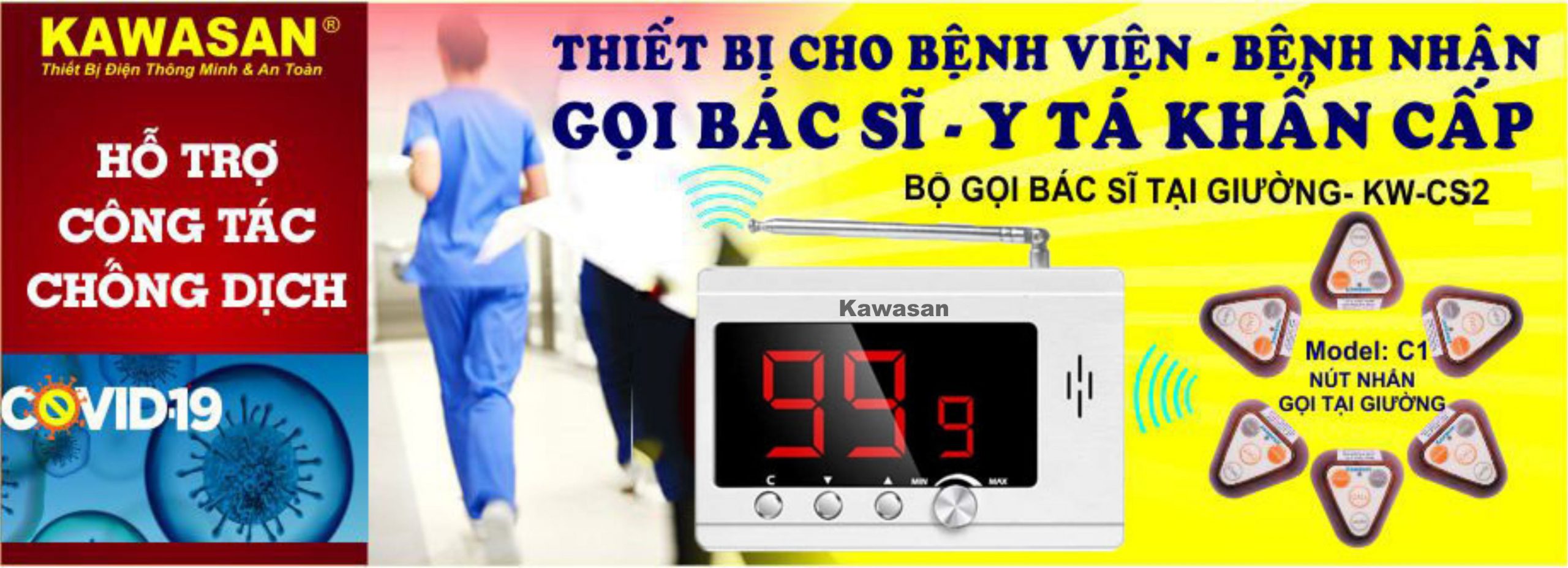 Thiết bị báo gọi y tá - bác sĩ CS2