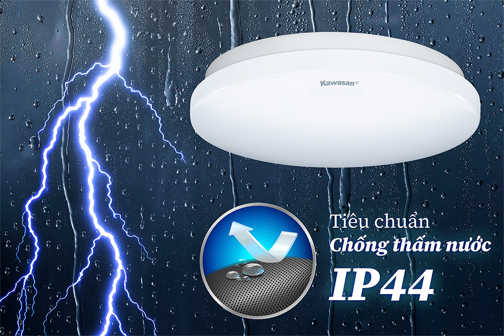 Chỉ số kín nước IP44 chống bụi bẩn và chống thấm nước hắt vào tốt