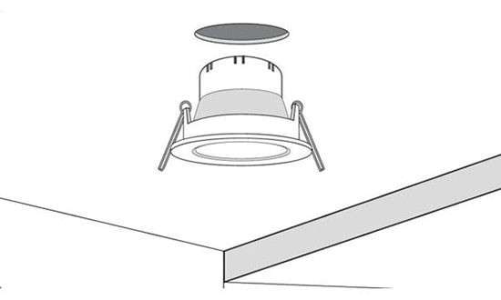 lắp đúng vị trí đèn LED âm trần