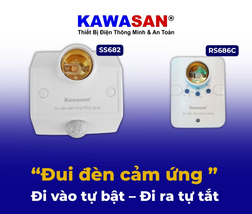 So sánh đui đèn cảm ứng hồng ngoại SS682 và đui đèn cảm ứng vi sóng RS686C