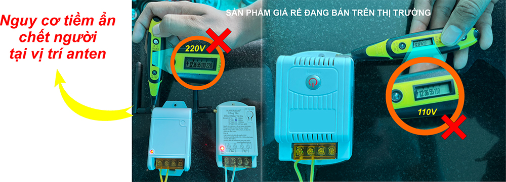 Vị trí gắn Ănten các mẫu trên thị trường có dòng điện cao