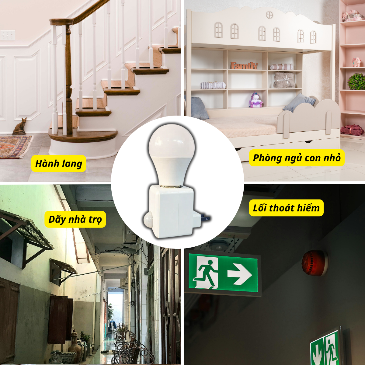 Ứng Dụng Đui Đèn Cảm Ứng Hồng Ngoại Phích Cắm PSE27