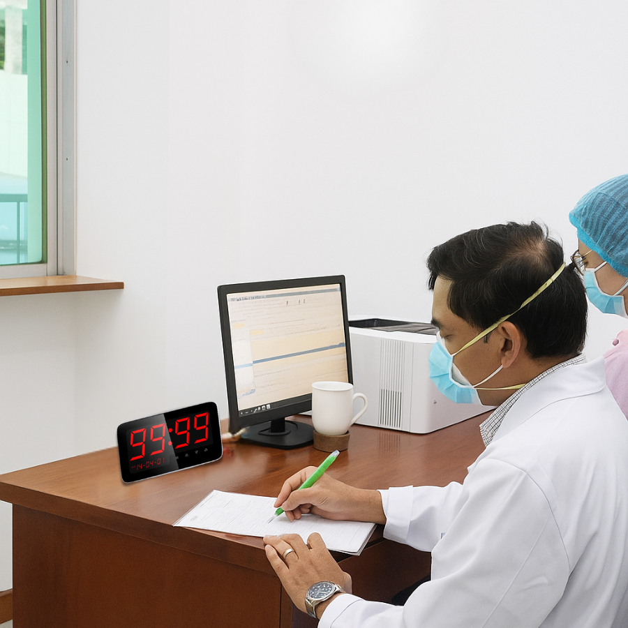 Hệ thống báo bác sĩ được đặt tại phòng khám