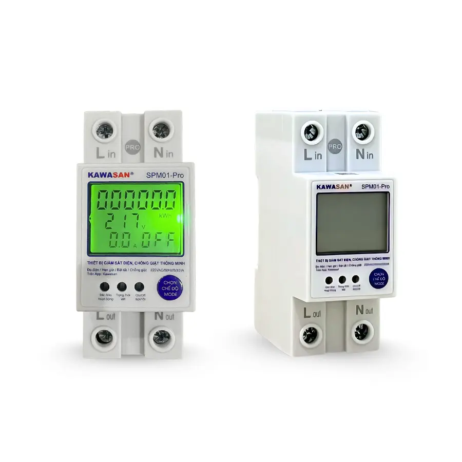 Công tơ điện tử SPM01-Pro hiển thị LCD và thiết kế nhỏ gọn