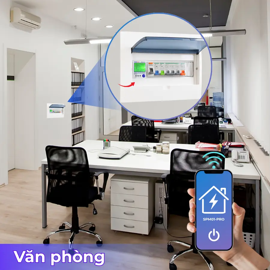 Công tơ điện tử SPM01-Pro quản lý điện năng văn phòng