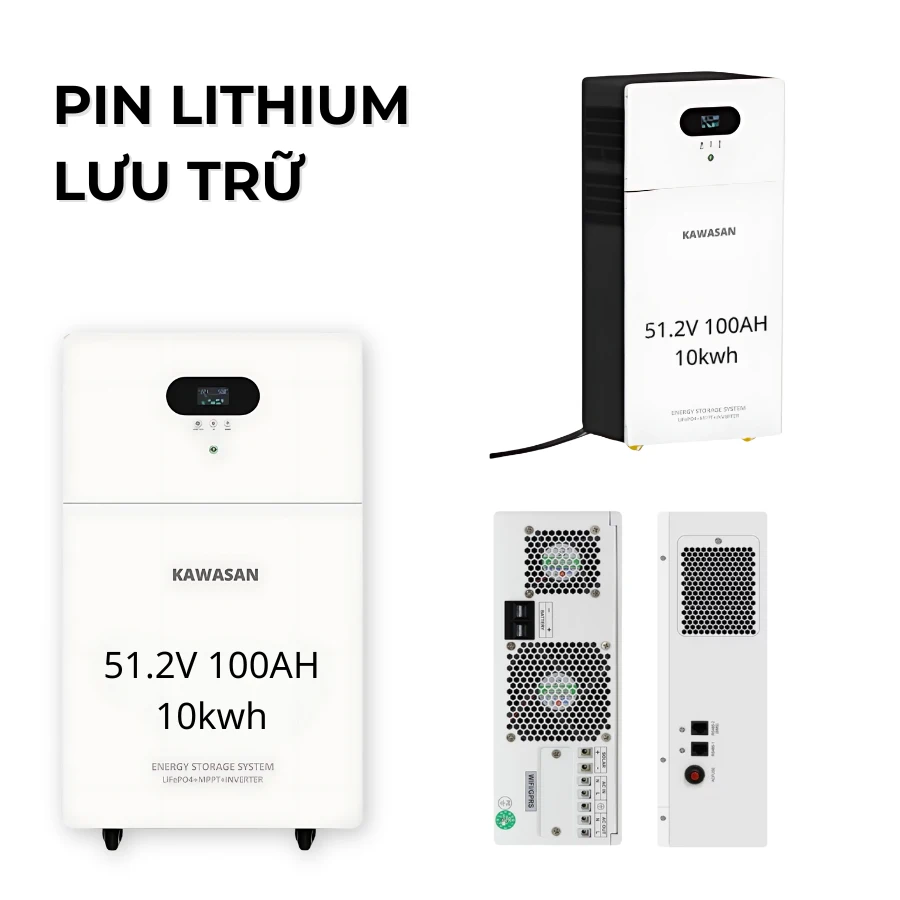 Pin lithium lưu trữ điện năng lượng 10kWh
