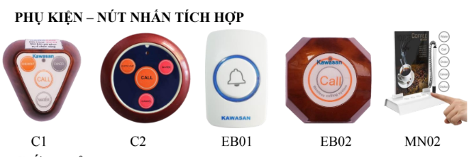 Các nút nhấn phục vụ