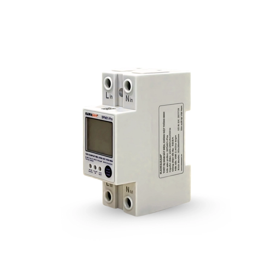 hiết bị giám sát điện chống giật SPM01-Pro Kawasan góc nghiêng