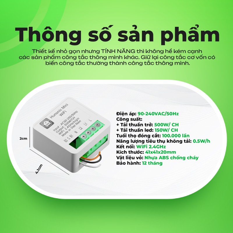 Công tắc điều khiển từ xa Hunonic Mini 13 hunonic mini1