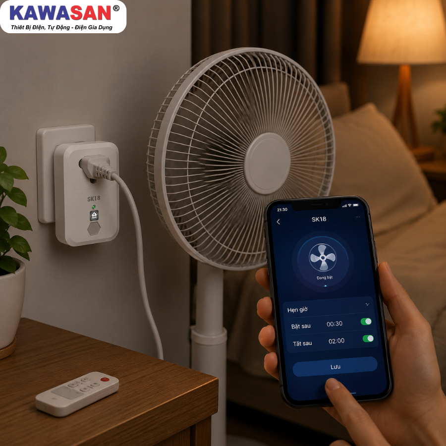 Hẹn giờ tắt quạt khi ngủ