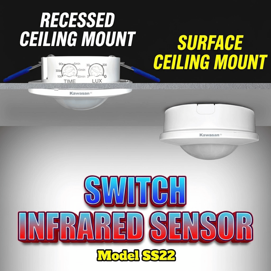 Công Tắc Cảm Ứng Hồng Ngoại Lắp Âm & Nổi Trần SS22