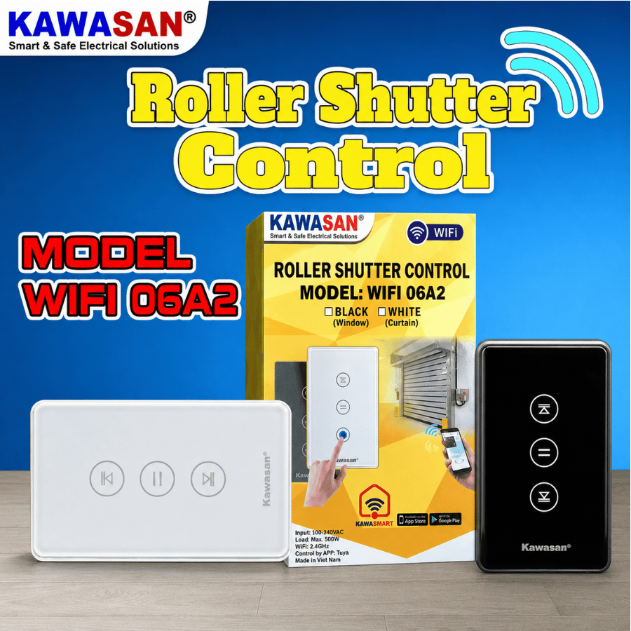 WIFI06A2 Wi-Fi Rolling Door Control Switch Công tắc wifi điều khiển cửa cuốn WIFI06A2