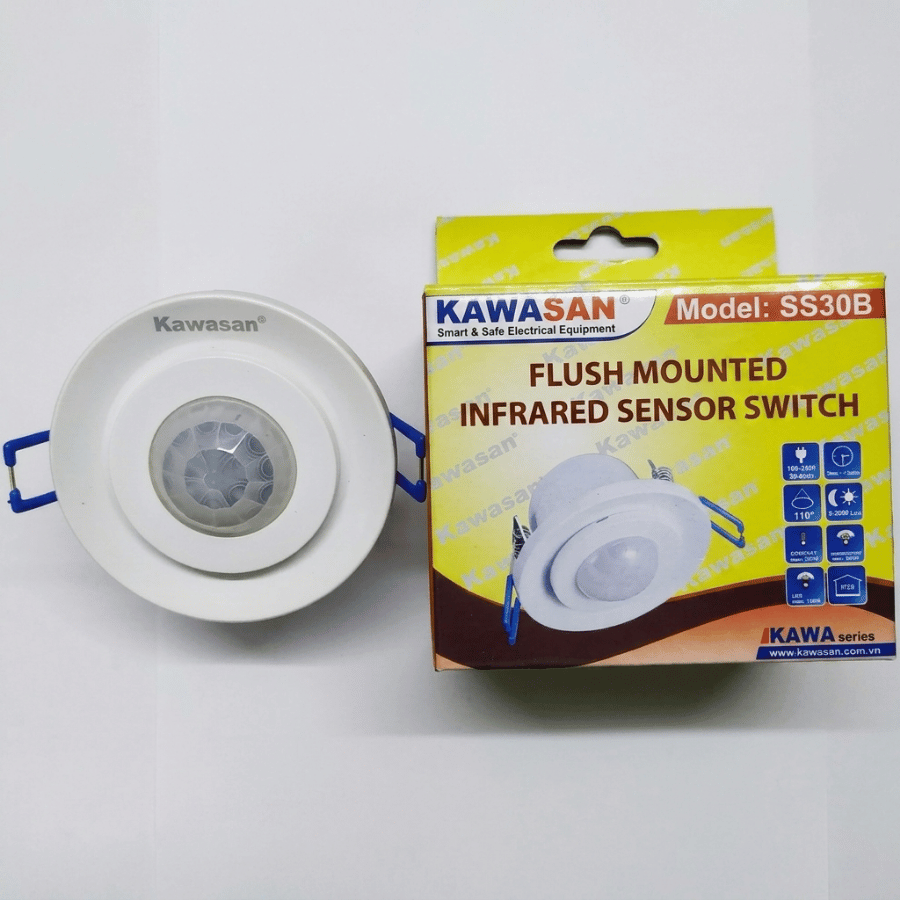 Kawasan SS30B Recessed Ceiling Infrared Sensor Switch Công tắc cảm ứng hồng ngoại âm trần SS30B Kawasan