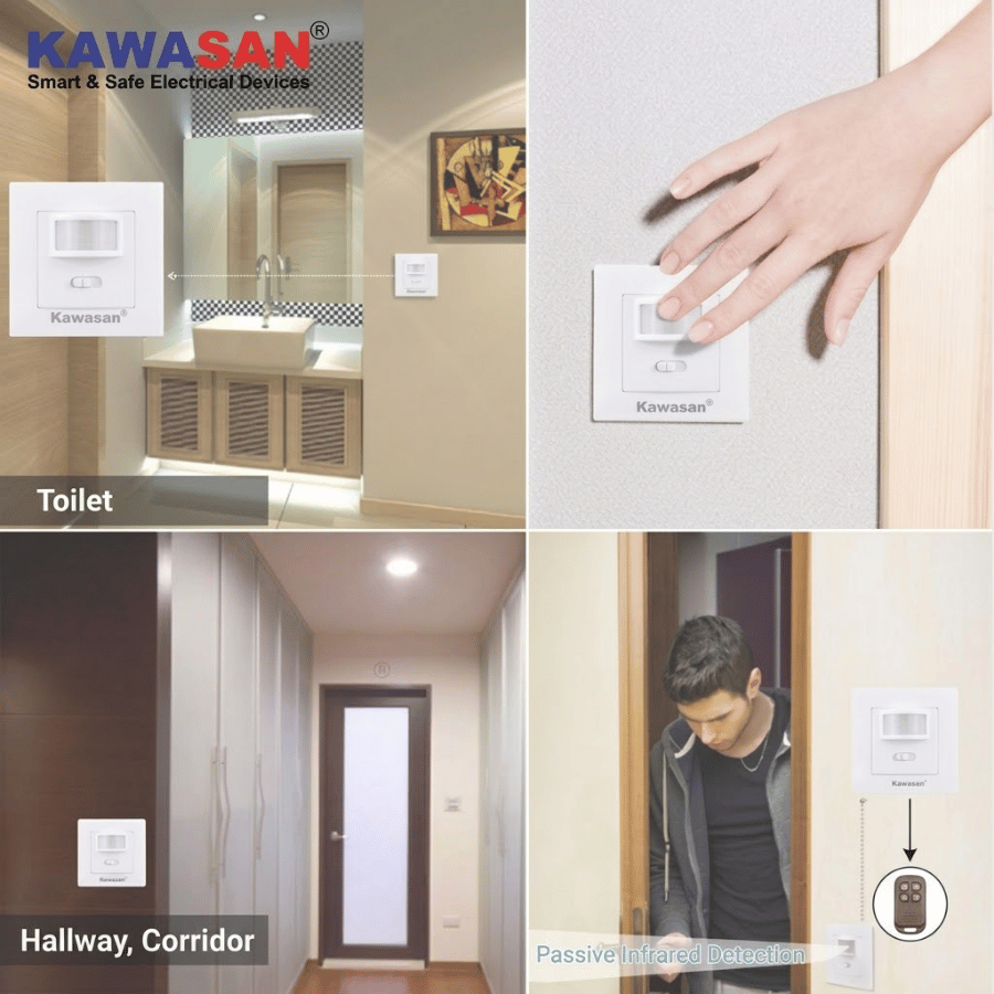 Dùng cho nhà ở, căn hộ tại các vị trí như nhà vệ sinh, lối đi, cửa ra vào...