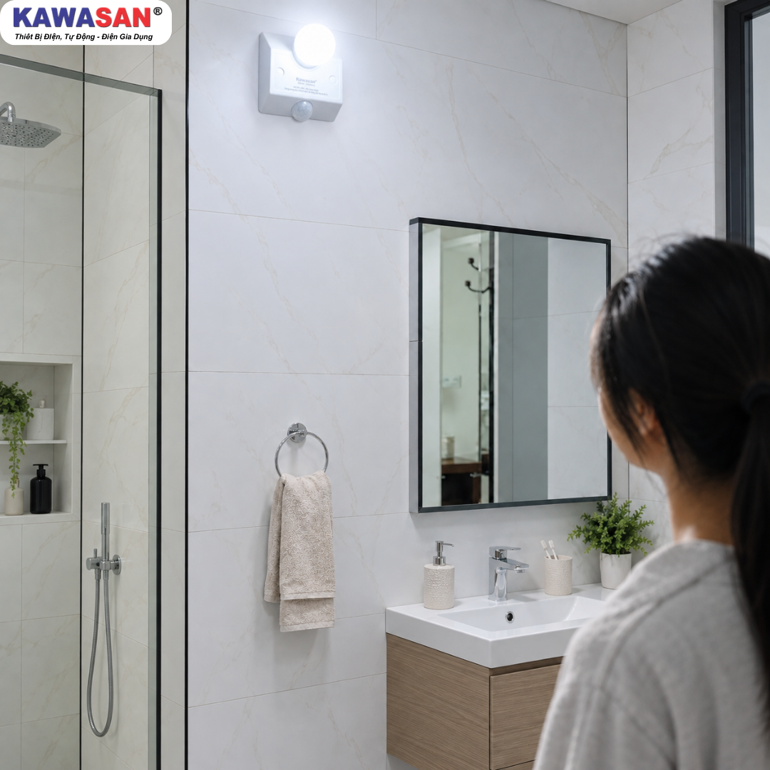 SS682B tự động phát sáng khi người dùng bước vào nhà vệ sinh