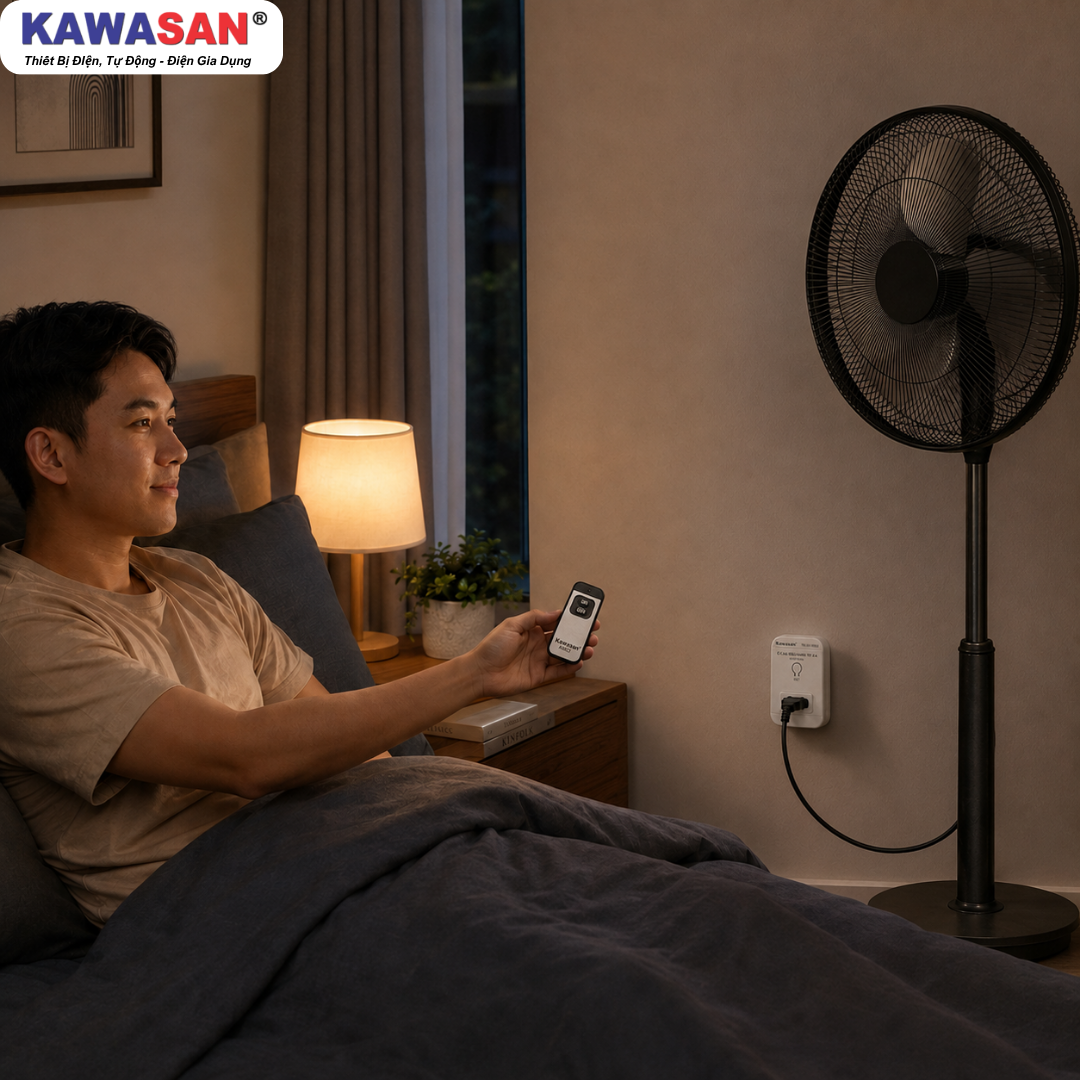 Điều khiển tắt quạt phòng ngủ tiện lợi từ xa