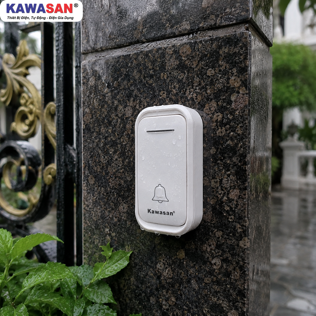 Nút nhấn chuông cửa chống nước DB658 lắp ngoài cổng biệt thự chịu mưa gió