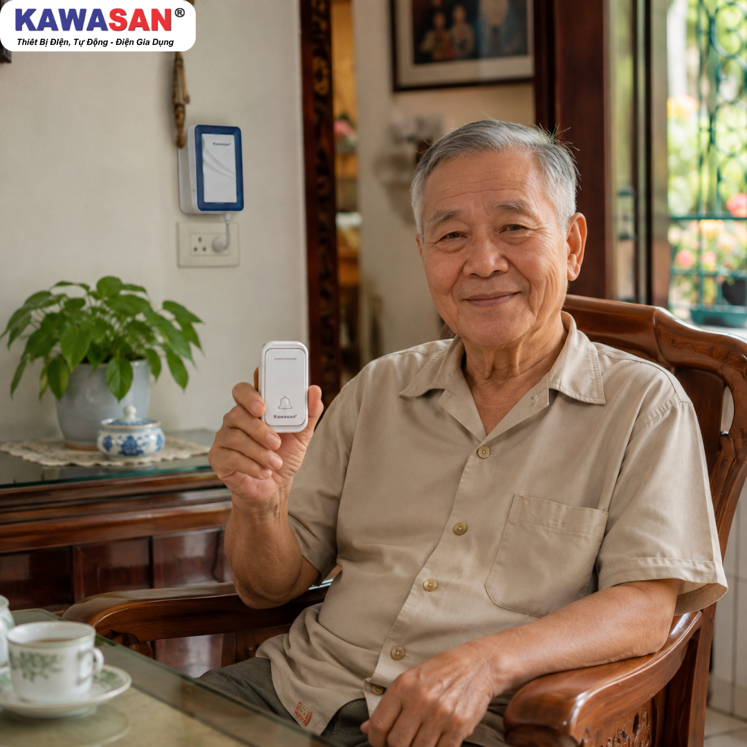 Sử dụng chuông cửa không dây DB658 làm chuông báo khẩn cấp cho người già trong nhà