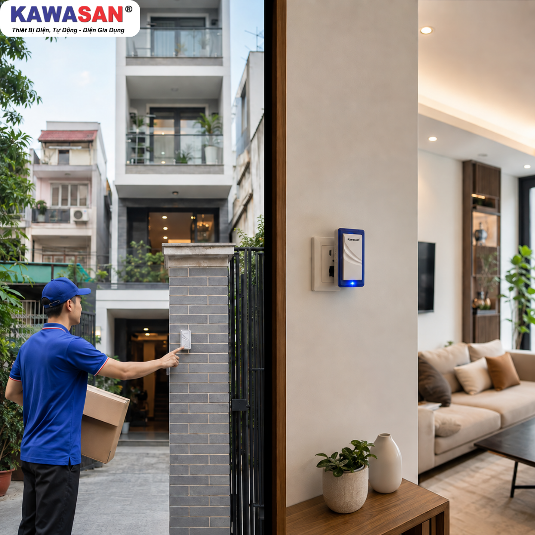 Báo khách hiệu quả cho nhà ống 4 tầng